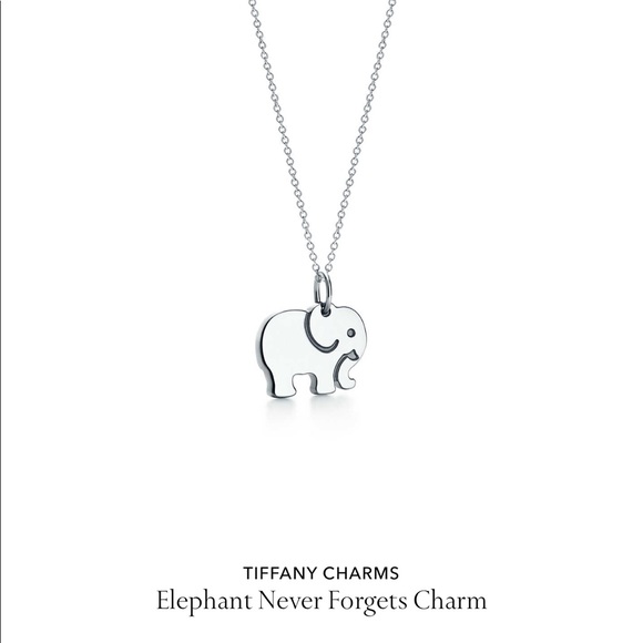 tiffany elephant necklace silver